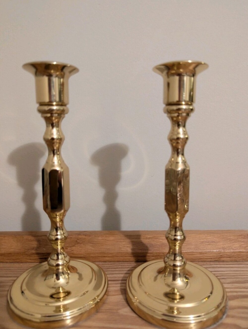 Baldwin Brass Pair of Vintage 7 1/2 inch Candlestick Holders